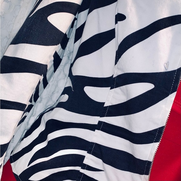 Cute Vintage Zebra Print Zip-Up Jacket/Blazer - Picture 6 of 7